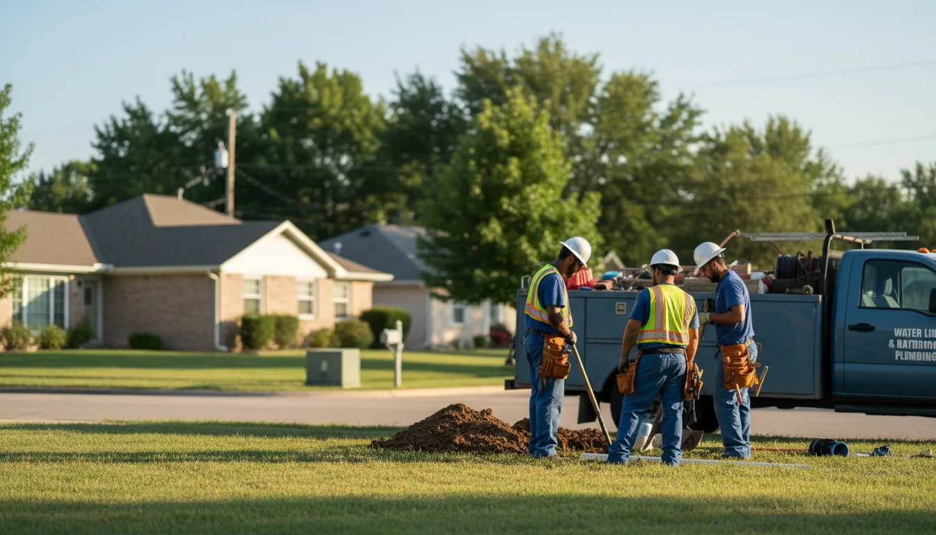 Residential water line and bathroom plumbing service in Mulberry, TN